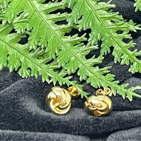 NWT ADORNIA 14k Gold Plated Sterling Silver Knot Earrings - Picture 5 of 9